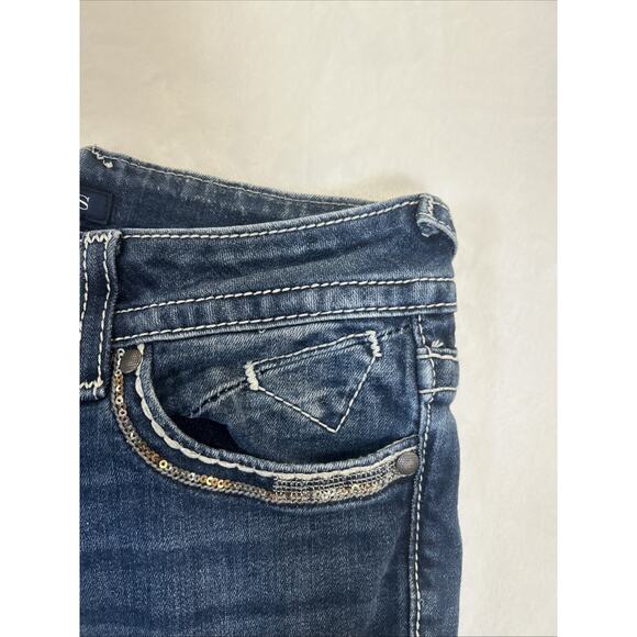 Vigoss Womens Blue Denim The Chelse Bootcut Jeans Mid Rise Size 3/4 x 32 Charity - Picture 11 of 15